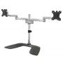 StarTech.com Divu monitoru statīvs – ergonomisks galddatora monitoru statīvs līdz pat 32 collu VESA displejiem – brīvi stāvošs, regulējams universāls datora monitora stiprinājums – regulējams augstums – sudraba krāsā