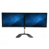 StarTech.com Divu monitoru statīvs – ergonomisks galddatora monitoru statīvs līdz pat 32 collu VESA displejiem – brīvi stāvošs, regulējams universāls datora monitora stiprinājums – regulējams augstums – sudraba krāsā