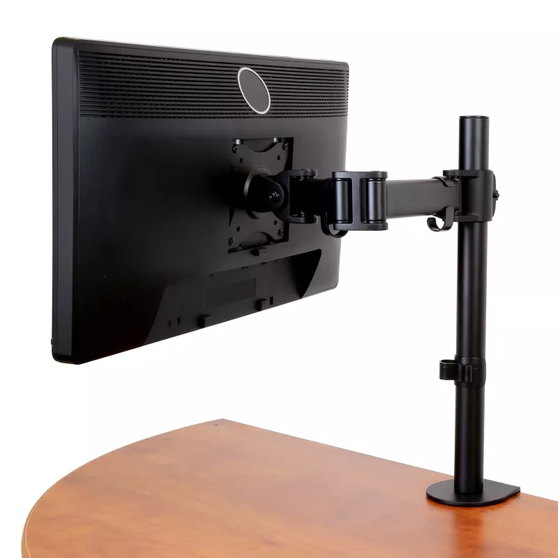 StarTech.com galda monitora statīvs – locītavas tipa viena monitora statīvs ar staba stiprinājumu – ergonomisks, augstumā regulējams monitora stiprinājums – galda skava/starpsienas stiprinājums
