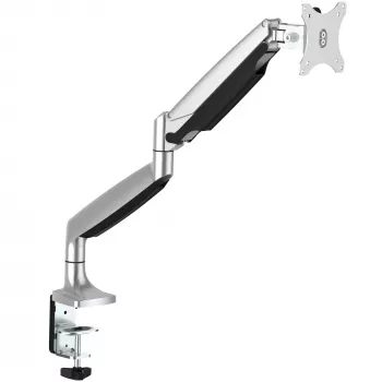 StarTech.com Galda montāžas monitora svira – izturīga ergonomiska VESA monitora svira – viens 9 kg displejs – pilna kustība, augstuma regulēšana, šarnīrveida – alumīnijs – C-skava/caurums – sudraba krāsā