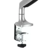 StarTech.com Galda montāžas monitora svira – izturīga ergonomiska VESA monitora svira – viens 9 kg displejs – pilna kustība, augstuma regulēšana, šarnīrveida – alumīnijs – C-skava/caurums – sudraba krāsā