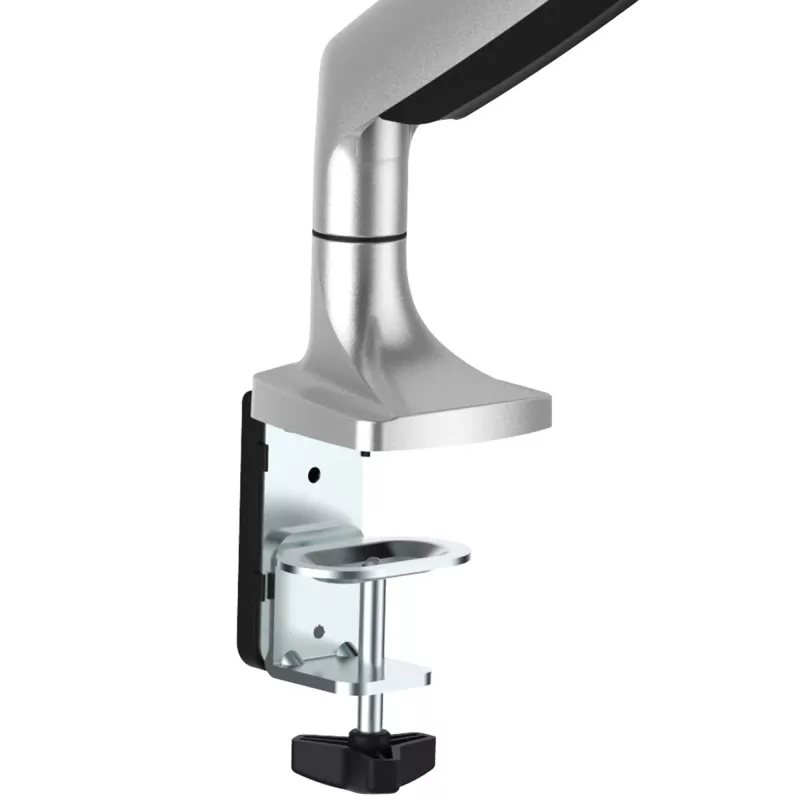 StarTech.com Galda montāžas monitora svira – izturīga ergonomiska VESA monitora svira – viens 9 kg displejs – pilna kustība, augstuma regulēšana, šarnīrveida – alumīnijs – C-skava/caurums – sudraba krāsā