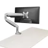 StarTech.com Galda montāžas monitora svira – izturīga ergonomiska VESA monitora svira – viens 9 kg displejs – pilna kustība, augstuma regulēšana, šarnīrveida – alumīnijs – C-skava/caurums – sudraba krāsā