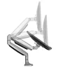 StarTech.com Galda montāžas monitora svira – izturīga ergonomiska VESA monitora svira – viens 9 kg displejs – pilna kustība, augstuma regulēšana, šarnīrveida – alumīnijs – C-skava/caurums – sudraba krāsā