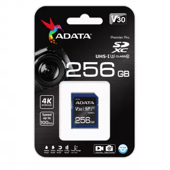 ADATA ASDX256GUI3V30S-R atmiņas karte 256 GB SDXC UHS-I Class 10