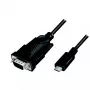 LogiLink AU0051A Video kabeļa adapteris 1.2 m USB C VGA D-Sub melns