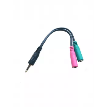 Microconnect AUDALS015 audio kabelis, 0,25 m, 3,5 mm, 2 x 3,5 mm, melns