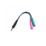 Microconnect AUDALS015 audio kabelis, 0,25 m, 3,5 mm, 2 x 3,5 mm, melns