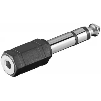Kabeļa dzimuma mainītājs Microconnect AUDANR 6.3 mm uz 3.5 mm, melns