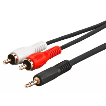 Microconnect AUDLC3G audio kabelis 3 m 3,5 mm 2 x RCA melns