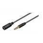 Microconnect AUDLG3G audio kabelis, 3 m, 3,5 mm, melns