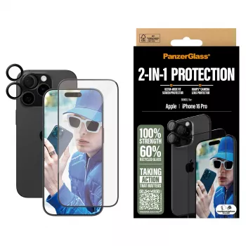 PanzerGlass 2-in-1 komplekts iPhone '24 6.3 collas Pro B2862+1284