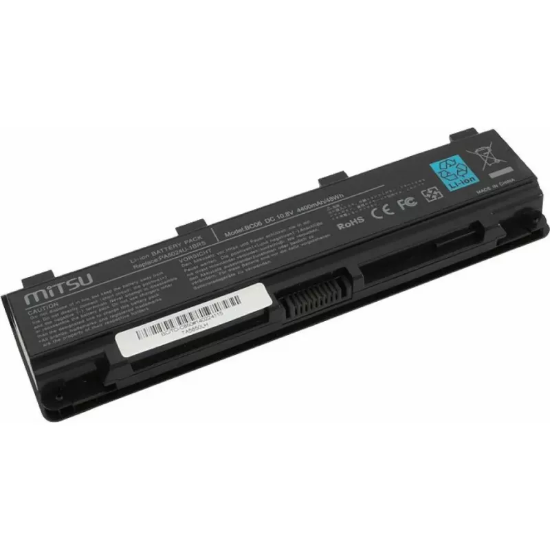 MITSU klēpjdatora baterija Toshiba C850 / L800 / S855, 4400 mAh, 10,8–11,1 V