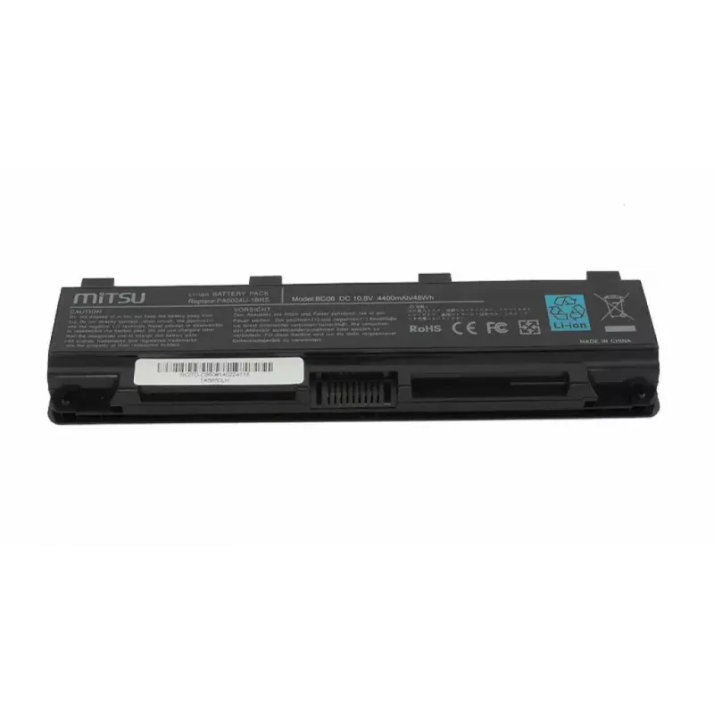 MITSU klēpjdatora baterija Toshiba C850 / L800 / S855, 4400 mAh, 10,8–11,1 V