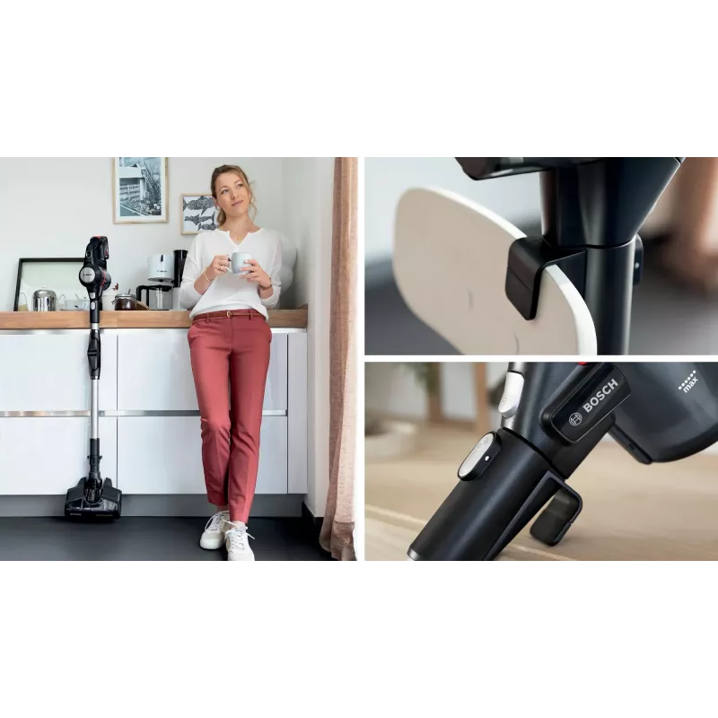 Bosch BCS712XXL vertikālais putekļsūcējs/elektriskā slota Ar bateriju Sausā Tvertne Bez maisiņa 0,3 L Melns 3 Ah
