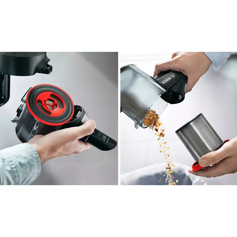 Bosch BCS712XXL vertikālais putekļsūcējs/elektriskā slota Ar bateriju Sausā Tvertne Bez maisiņa 0,3 L Melns 3 Ah