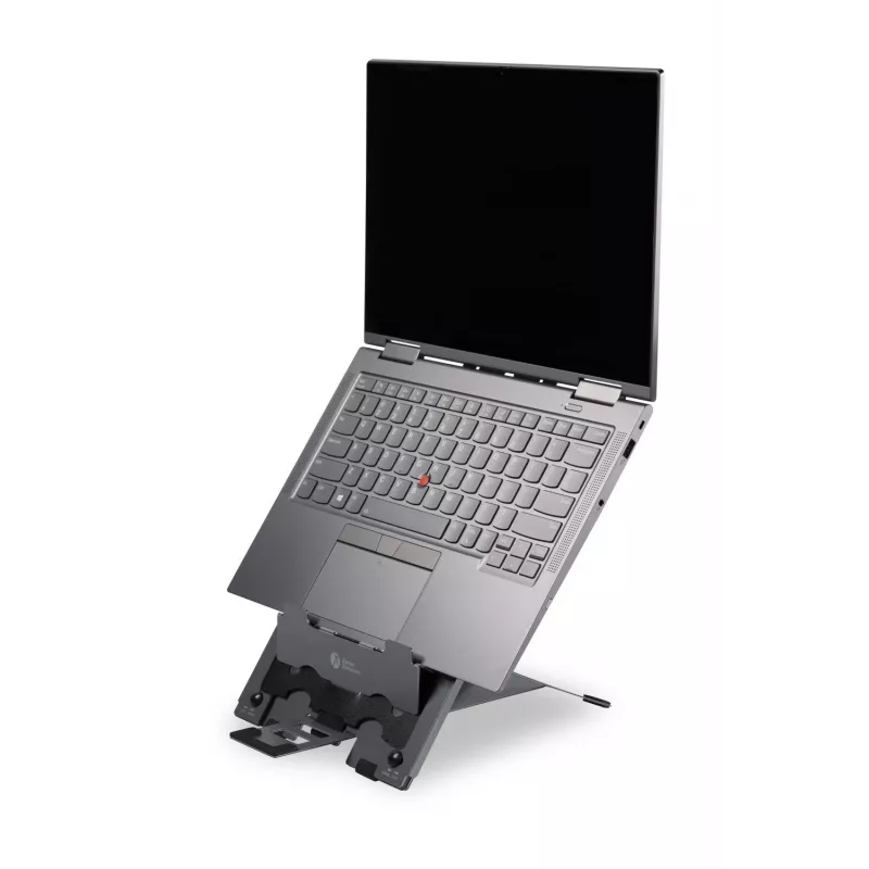 BakkerElkhuizen Ergo-Q Hybrid Pro, Laptop statīvs, Melns, Tumši pelēks, Alumīnijs, Gumija, Tērauds, 25,4 cm (10 collas), 40,6 cm (16 collas), 25,4 cm (10 collas)