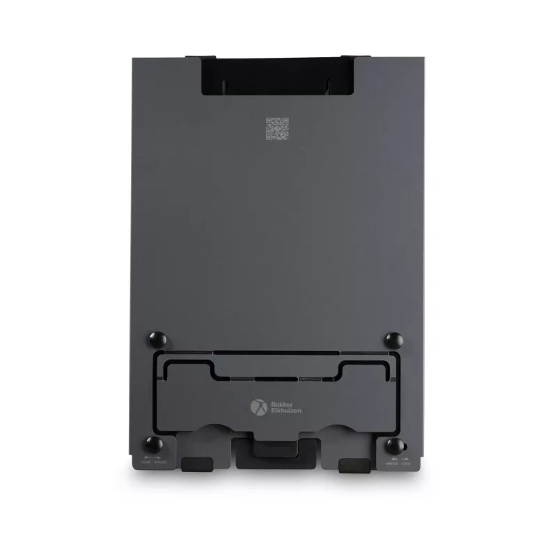 BakkerElkhuizen Ergo-Q Hybrid Pro, Laptop statīvs, Melns, Tumši pelēks, Alumīnijs, Gumija, Tērauds, 25,4 cm (10 collas), 40,6 cm (16 collas), 25,4 cm (10 collas)