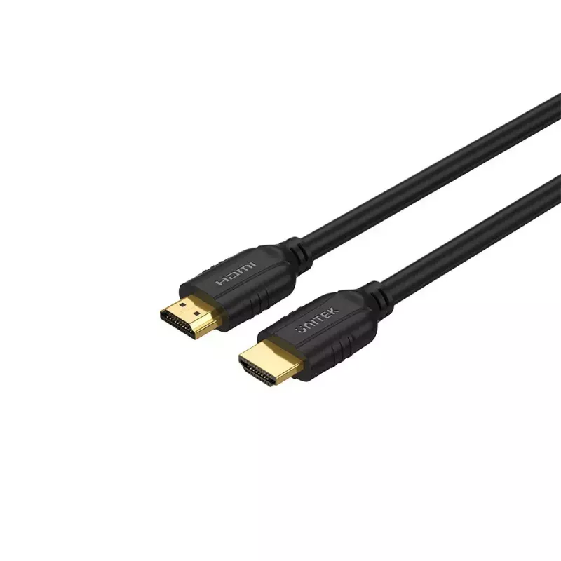HDMI kabelis Unitek C11079BK-10M — 10 m, HDMI A tipa spraudnis uz A tipu, melns, atbalsta līdz 4096×3112