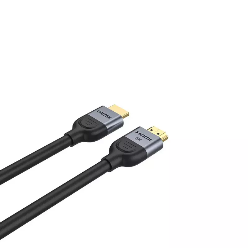HDMI kabelis UNITEK C11086GY01-2M 2m 48 Gbit/s ARC melns pelēks