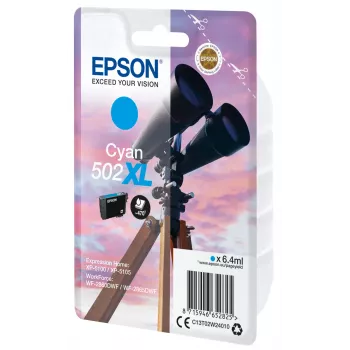 Epson vienpakas ciāna 502XL tinte, augstas (XL) ietilpības, ciāna, 6,4 ml, 1 gab., 470 lapas