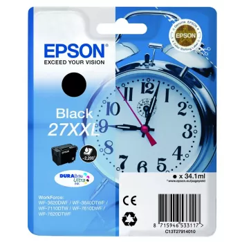 Epson modinātājpulkstenis 27XXL DURABrite Ultra tintes kasetne 1 gab. Oriģināls Melna