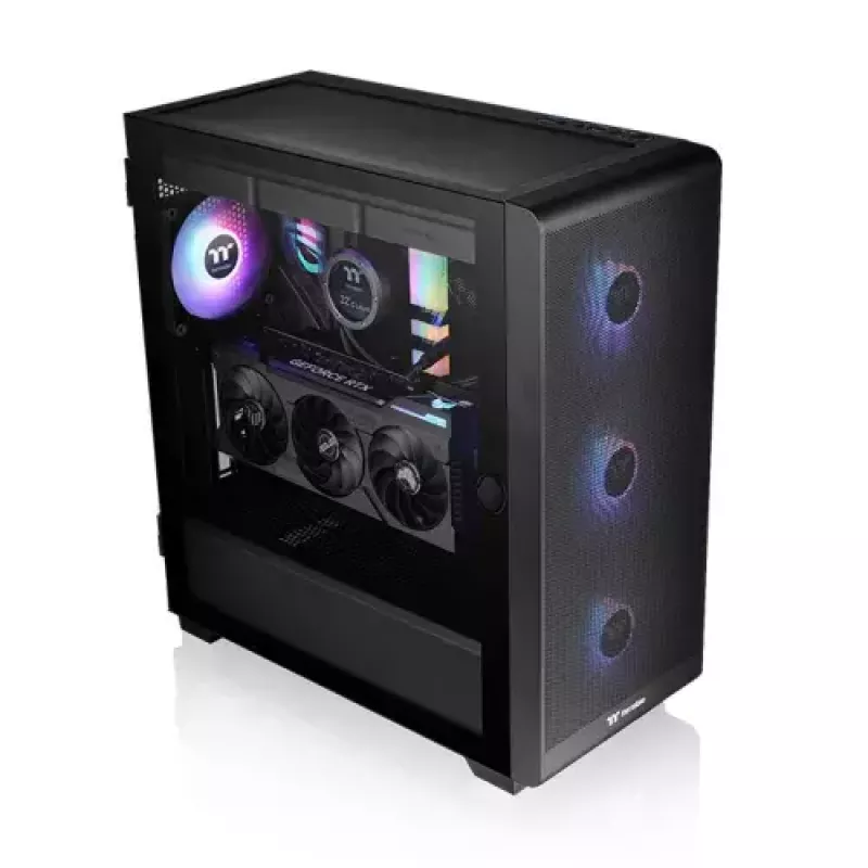 PC korpuss Thermaltake S250 TG Midi Tower melns