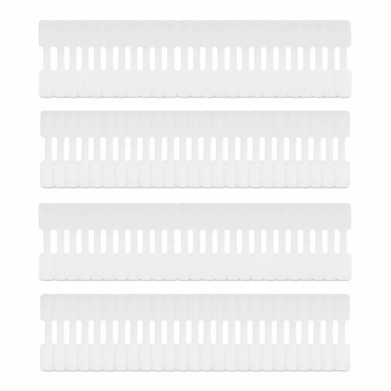 StarTech.com 3,5 collu (9 cm) kabeļu uzlīmes, 100 gab. iepakojums, baltas, āķis-āķis stiprinājuma kabeļu birkas, rakstāmās vadu uzlīmes kabeļu pārvaldībai, vadu identifikācijas birkas