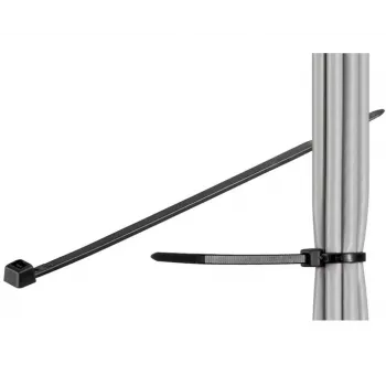 Microconnect CABLETIE3 kabeļu saite Kāpņveida kabeļu saite Melna 100 gab.