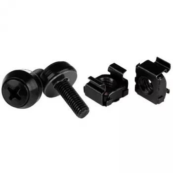 StarTech.com M5 x 12mm - Skrūves un būru uzgriežņi - 50 gab. iepakojumā, Melns
