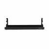 StarTech.com Under Desk kabelis Management Tray, Length Adjustable kabelis Organizer, Clamp-On Installation, No Drilling Required, Power Bar Holder, Melns