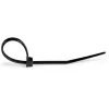 StarTech.com 100-Pack 6 inch(15cm) kabelis Ties - 1/8 inch(3.6mm) wide, 1-3/8 inch(39mm) Bundle Diameter, 40lb(18kg) Tensile Strength, Nylon Self Locking Zip Ties with Curved Tip, UL Listed, Melns - TAA