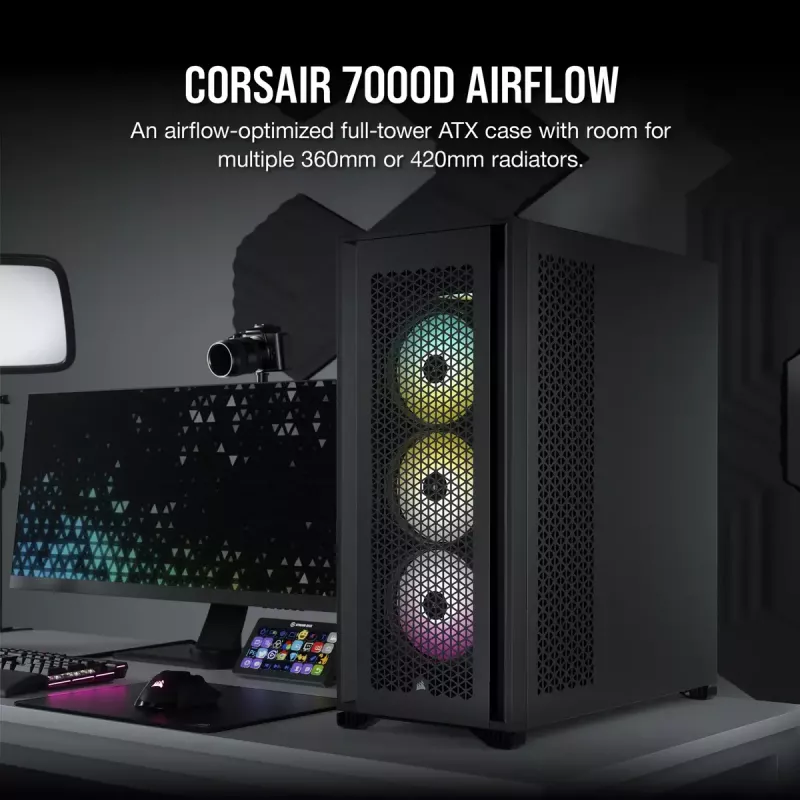 PC Case Corsair 7000D Airflow Full Tower Melns