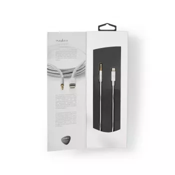 Nedis CCTB39940AL10 Lightning kabelis 1m alumīnijs 3,5 mm savienotājs