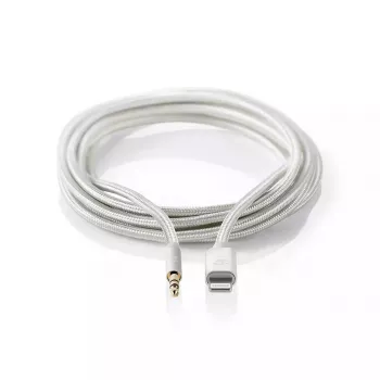 Nedis CCTB39940AL10 Lightning kabelis 1m alumīnijs 3,5 mm savienotājs