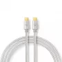 USB kabelis Nedis CCTB60800AL20 USB 2.0 2 m USB C sudraba krāsā
