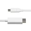 StarTech.com 6 pēdu (2 m) USB-C uz DisplayPort 1.2 kabelis, divvirzienu, 4K 60 Hz, balts video adaptera vads Apple MacBook Pro / Air M1 M2 M3 M4, Mac Mini / Studio, Thunderbolt saderīgs