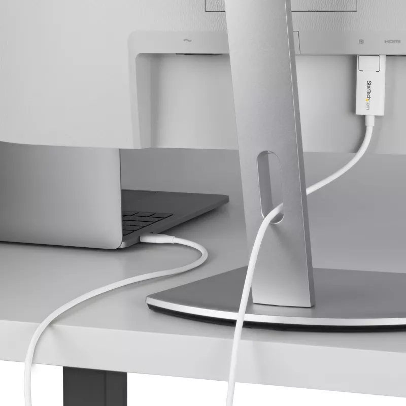 StarTech.com 6 pēdu (2 m) USB-C uz DisplayPort 1.2 kabelis, divvirzienu, 4K 60 Hz, balts video adaptera vads Apple MacBook Pro / Air M1 M2 M3 M4, Mac Mini / Studio, Thunderbolt saderīgs