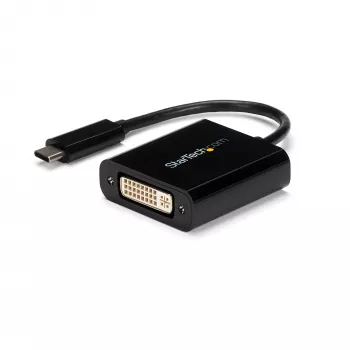 StarTech.com USB C–DVI adapteris – melns – 1920x1200 – USB Type-C video pārveidotājs jūsu DVI-D displejam/monitoram/projektoram – uzlabotā versija ir CDP2DVIEC