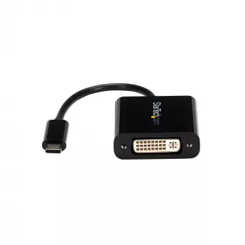 StarTech.com USB C–DVI adapteris – melns – 1920x1200 – USB Type-C video pārveidotājs jūsu DVI-D displejam/monitoram/projektoram – uzlabotā versija ir CDP2DVIEC