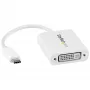 StarTech.com USB-C uz DVI adapteris - Balts, 3.2 Gen 2 (3.1 Gen 2), USB Type-C, DVI izeja, 1920 x 1200 pikseļi