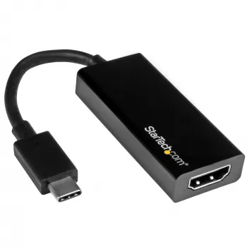 StarTech.com USB-C uz HDMI adapteris ar 4K 30Hz - Melns, 3.2 Gen 2 (3.1 Gen 2), USB Type-C, HDMI izeja, 3840 x 2160 pikseļi