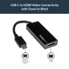 StarTech.com USB-C uz HDMI adapteris ar 4K 30Hz - Melns, 3.2 Gen 2 (3.1 Gen 2), USB Type-C, HDMI izeja, 3840 x 2160 pikseļi