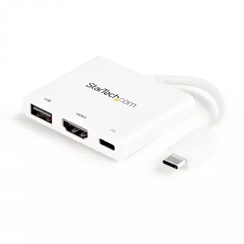 StarTech.com USB-C Multiport Adapter with HDMI - USB 3.0 Port - 60W PD - balta