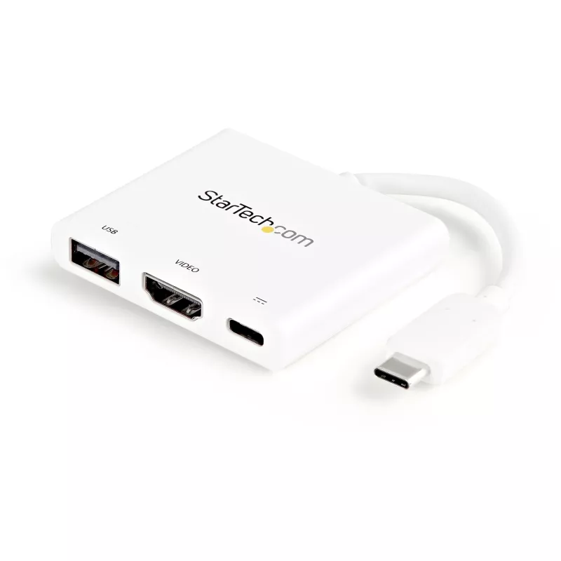 StarTech.com USB-C Multiport Adapter with HDMI - USB 3.0 Port - 60W PD - balta