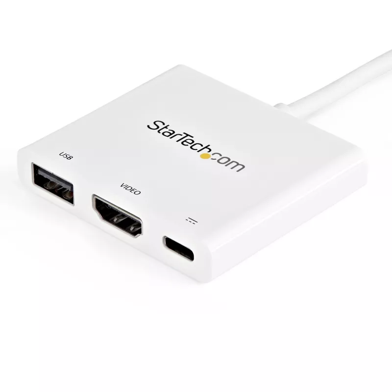 StarTech.com USB-C Multiport Adapter with HDMI - USB 3.0 Port - 60W PD - balta