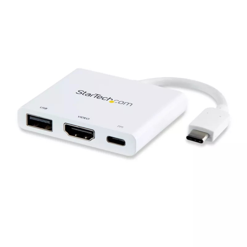 StarTech.com USB-C Multiport Adapter with HDMI - USB 3.0 Port - 60W PD - balta