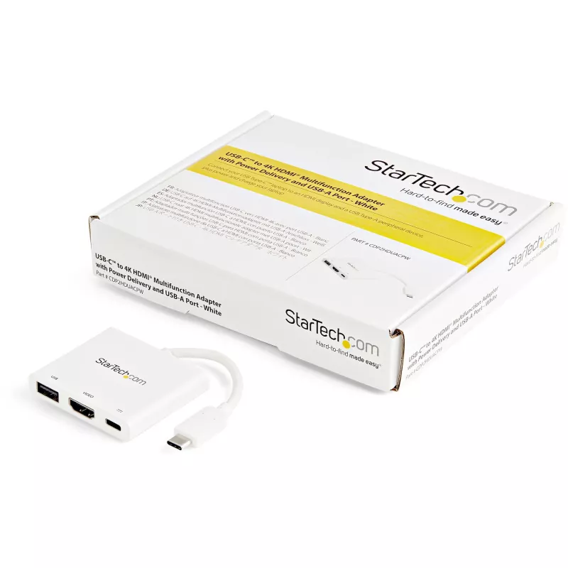 StarTech.com USB-C Multiport Adapter with HDMI - USB 3.0 Port - 60W PD - balta