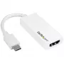 StarTech.com USB-C uz HDMI adapteris ar 4K 30Hz - Balts, USB Type-C, HDMI izeja, 3840 x 2160 pikseļi