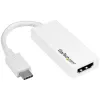 StarTech.com USB-C uz HDMI adapteris ar 4K 30Hz - Balts, USB Type-C, HDMI izeja, 3840 x 2160 pikseļi